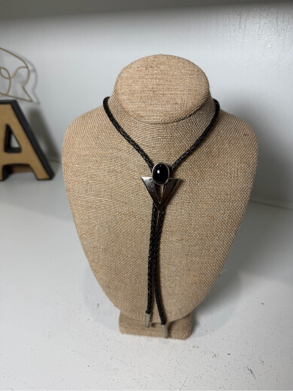Western Bolo Tie 18” Silver Tone Engraved Cowboy Southwestern Unisex Necklace